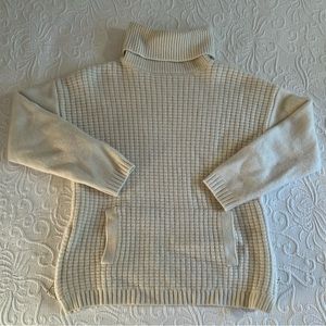 COPY - Talbots Cream 100% cashmere turtleneck sweater Size XL